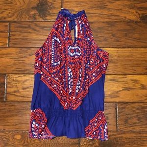 Ella Moss red, white, & blue blouse size S